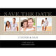 Black Blissful Love Photo Save the Date Cards Image 2 of 5